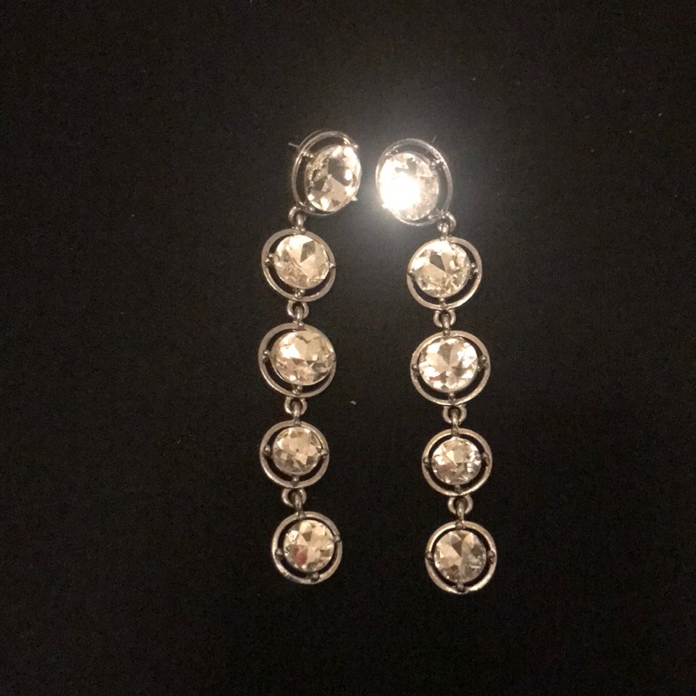 Silver dangling earrings
